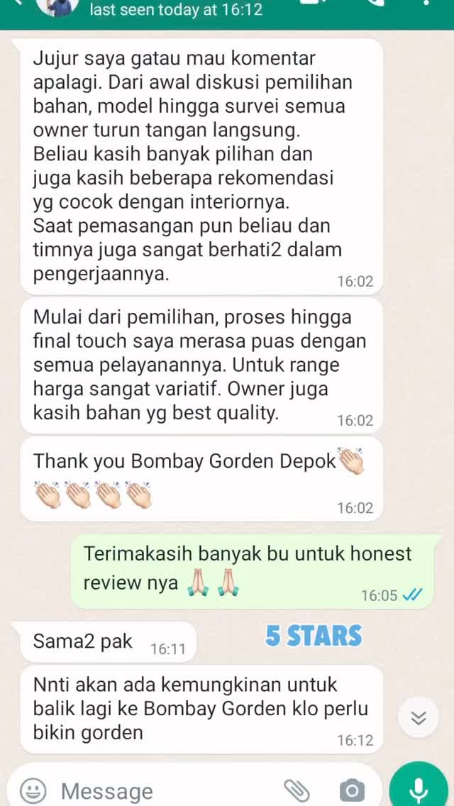 Testimoni pelanggan mengenai pilihan dan pelayanan